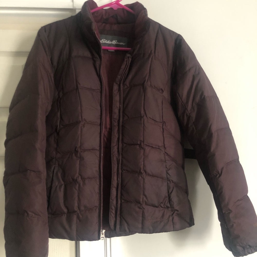 Puffy winter jacket deep purple